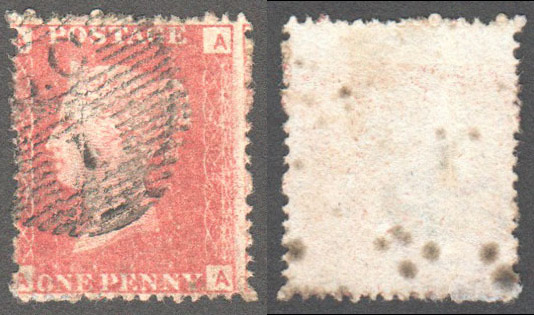 Great Britain Scott 33 Used Plate 214 - AA - Click Image to Close